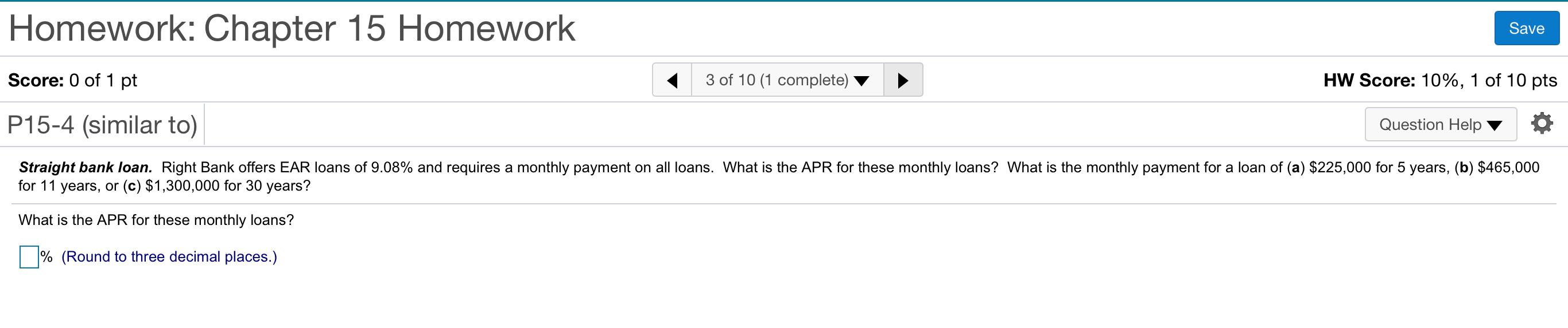 Solved Homework: Chapter 15 Homework Save Score: 0 of 1 pt 3 | Chegg.com