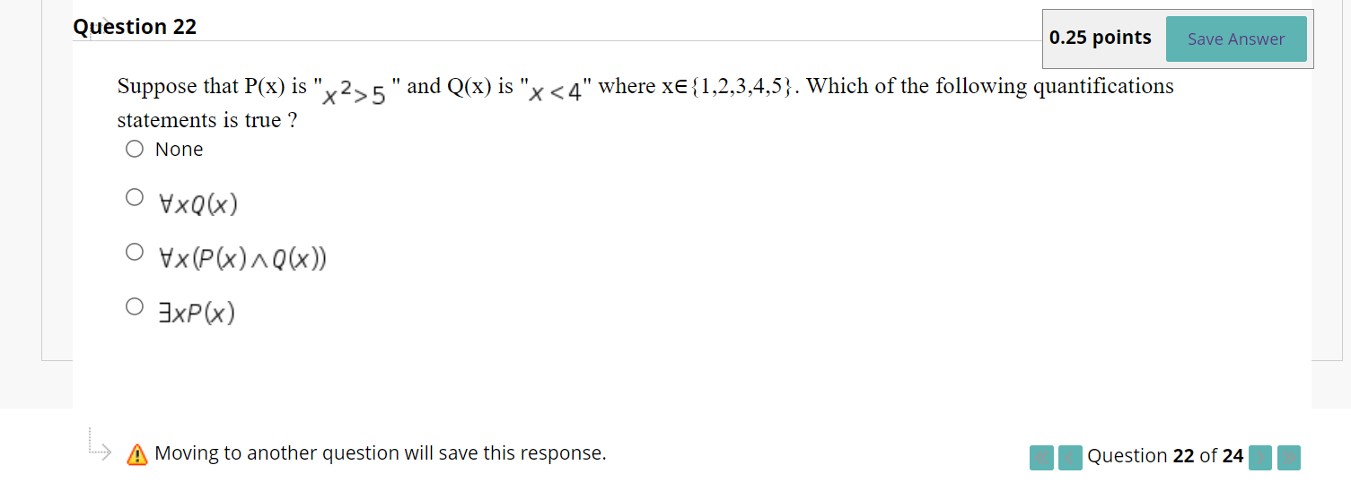 Solved Question 22 0.25 points Save Answer Suppose that P(x) | Chegg.com