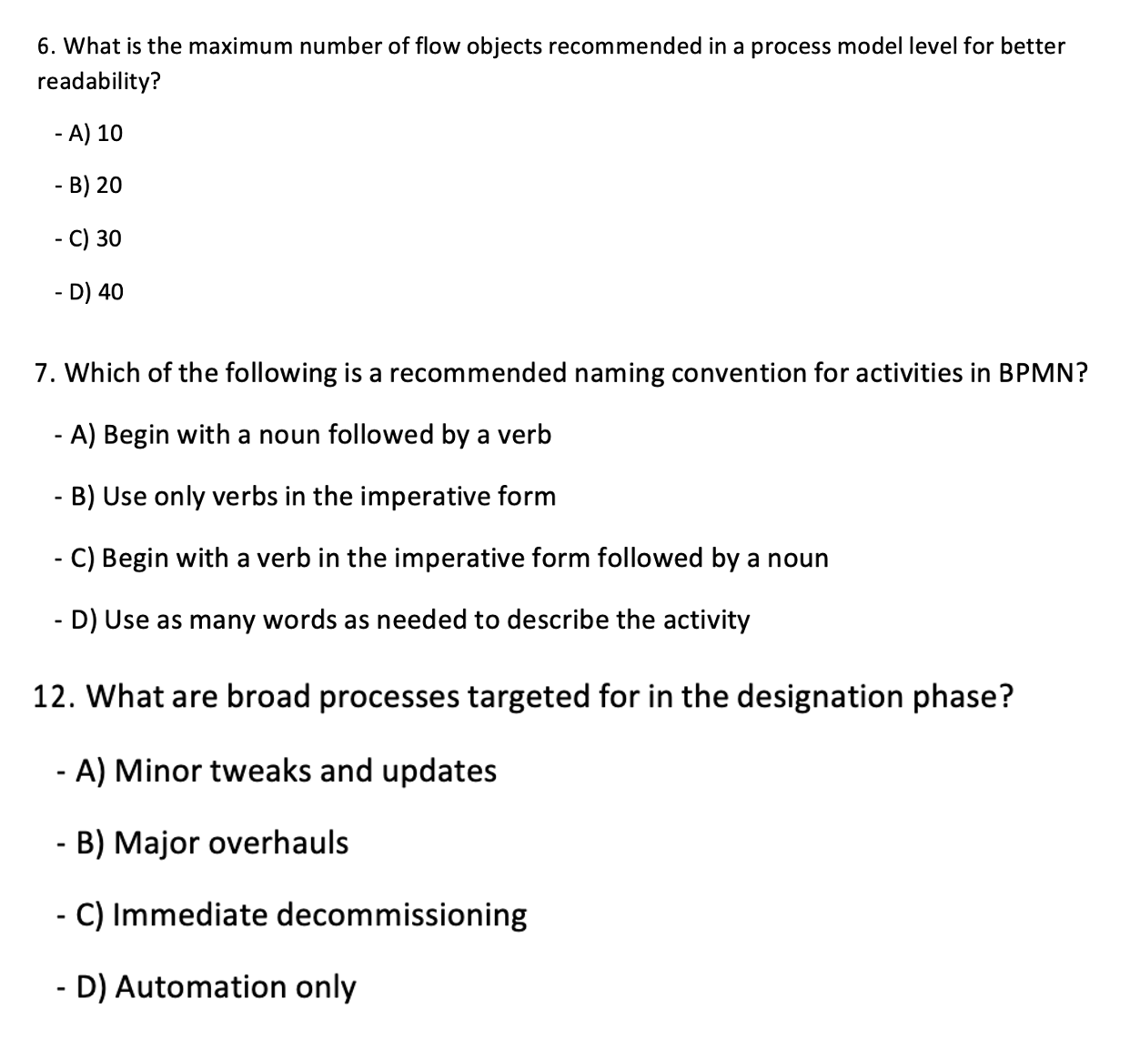 Solved (Subject: Business Process Modeling) ﻿What is the | Chegg.com