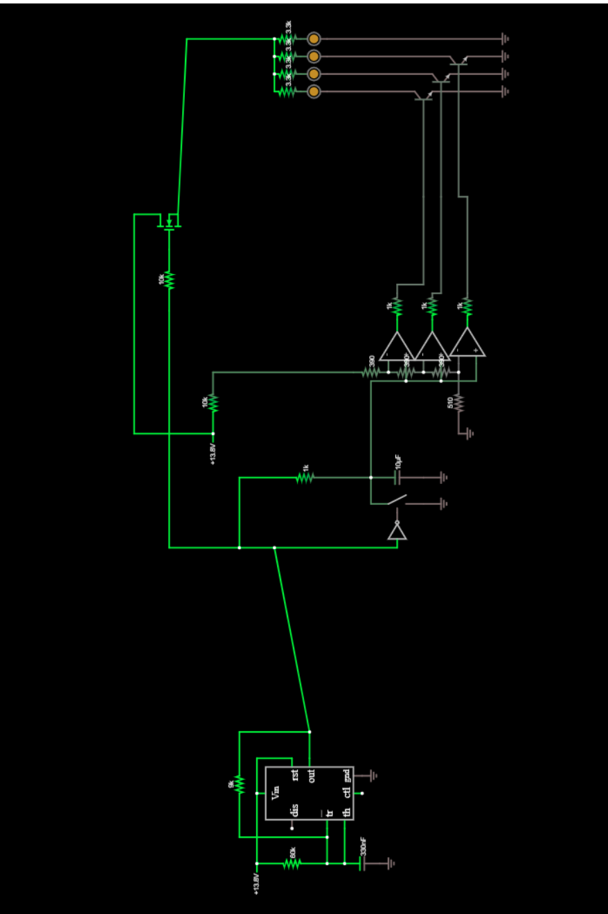 I am trying to build a circuit that performs 2 LED Circuit Diagram