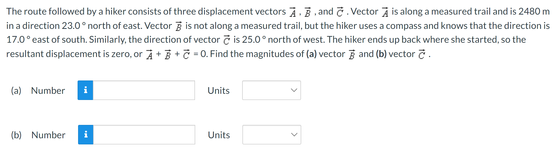 Solved The Route Followed By A Hiker Consists Of Three | Chegg.com