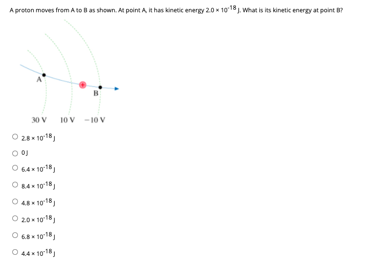 Solved A Proton Moves From A To B As Shown. During The | Chegg.com