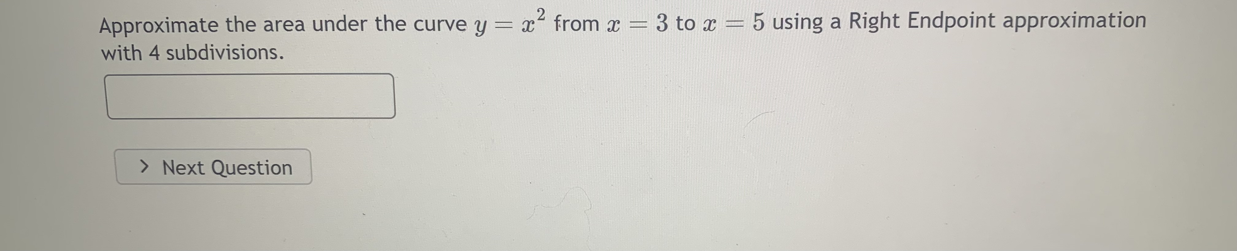 Solved Approximate the area under the curve y=x2 from x=3 to | Chegg.com