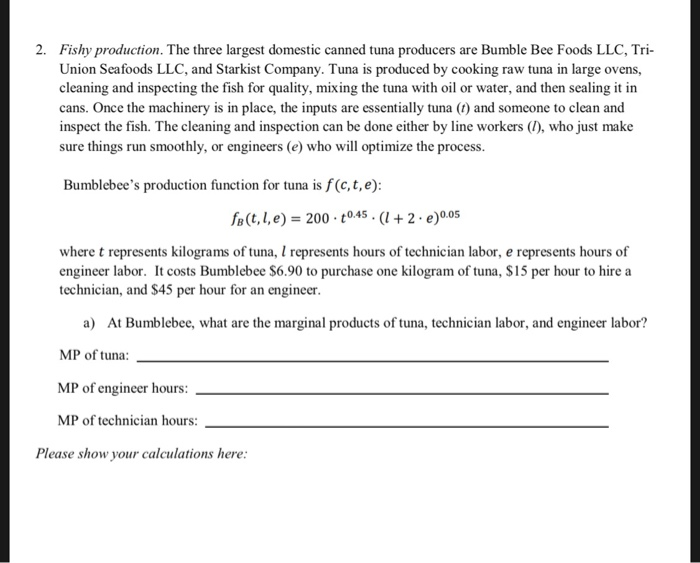 Solved 2 Fishy Production The Three Largest Domestic Chegg Solved 2 fishy production the three largest domestic chegg