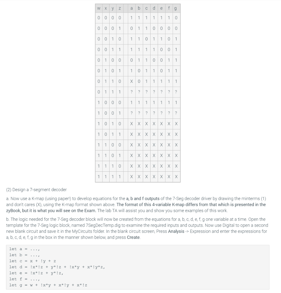 4.7 Seven-segment displays This lab will examine the | Chegg.com