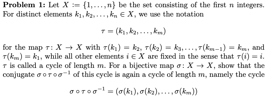 Solved Problem 1: Let X:={1,…,n} Be The Set Consisting Of | Chegg.com