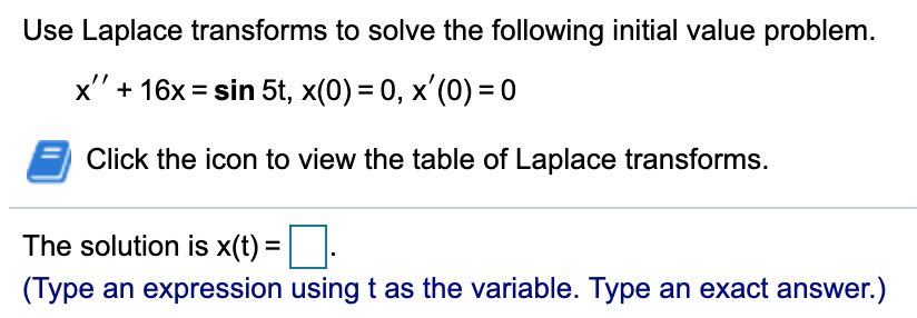 Solved Solve The Initial Value Problem Below Using The