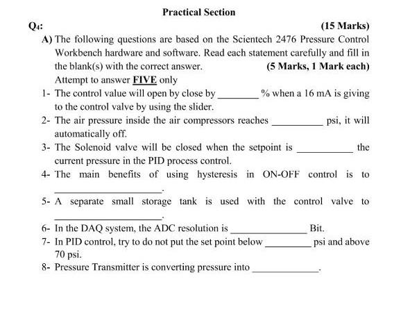 Solved Practical Section Q4: (15 Marks) A) The Following | Chegg.com