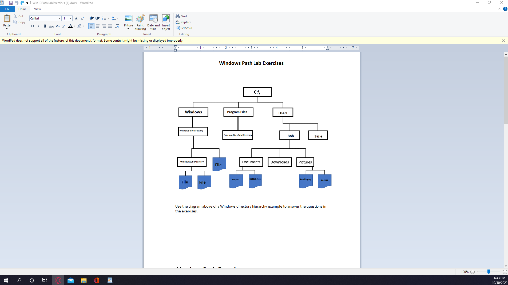 [Solved]: Use the diagram below of a Windows directory