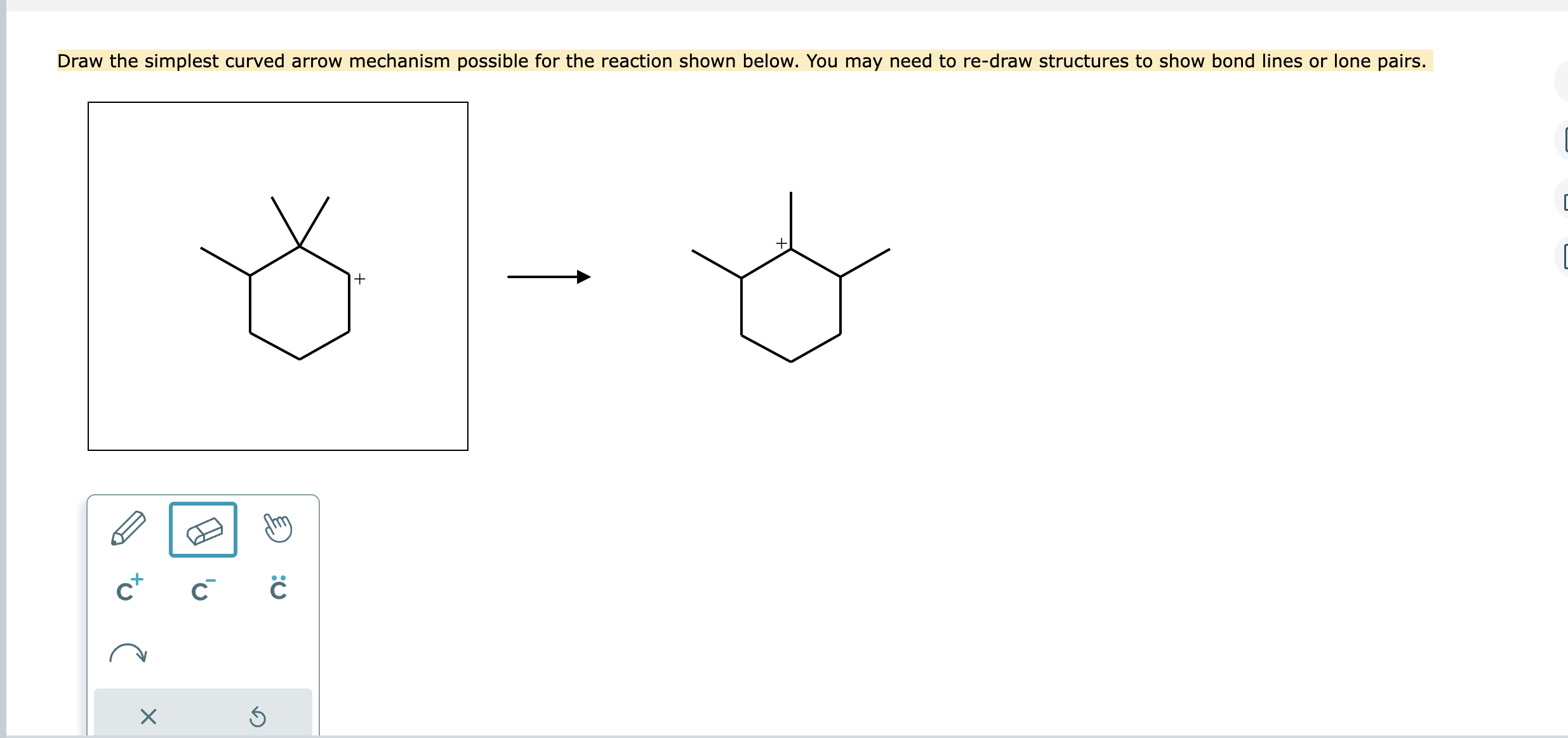 [Solved] Draw the simplest curved arrow mechanism possible