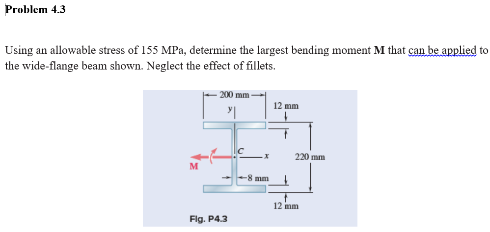 solved-problem-4-3-using-an-allowable-stress-of-155-mpa-chegg