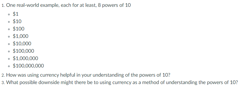 Solved 1. One real-world example, each for at least, 8 | Chegg.com
