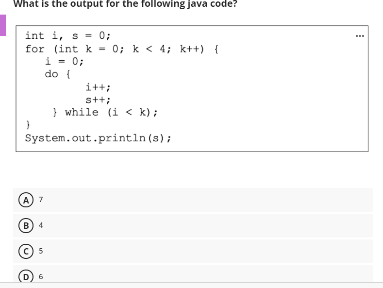 Solved What is the output for the following java code? = ... | Chegg.com