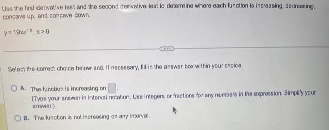 Solved Use the first derivative test and the second | Chegg.com