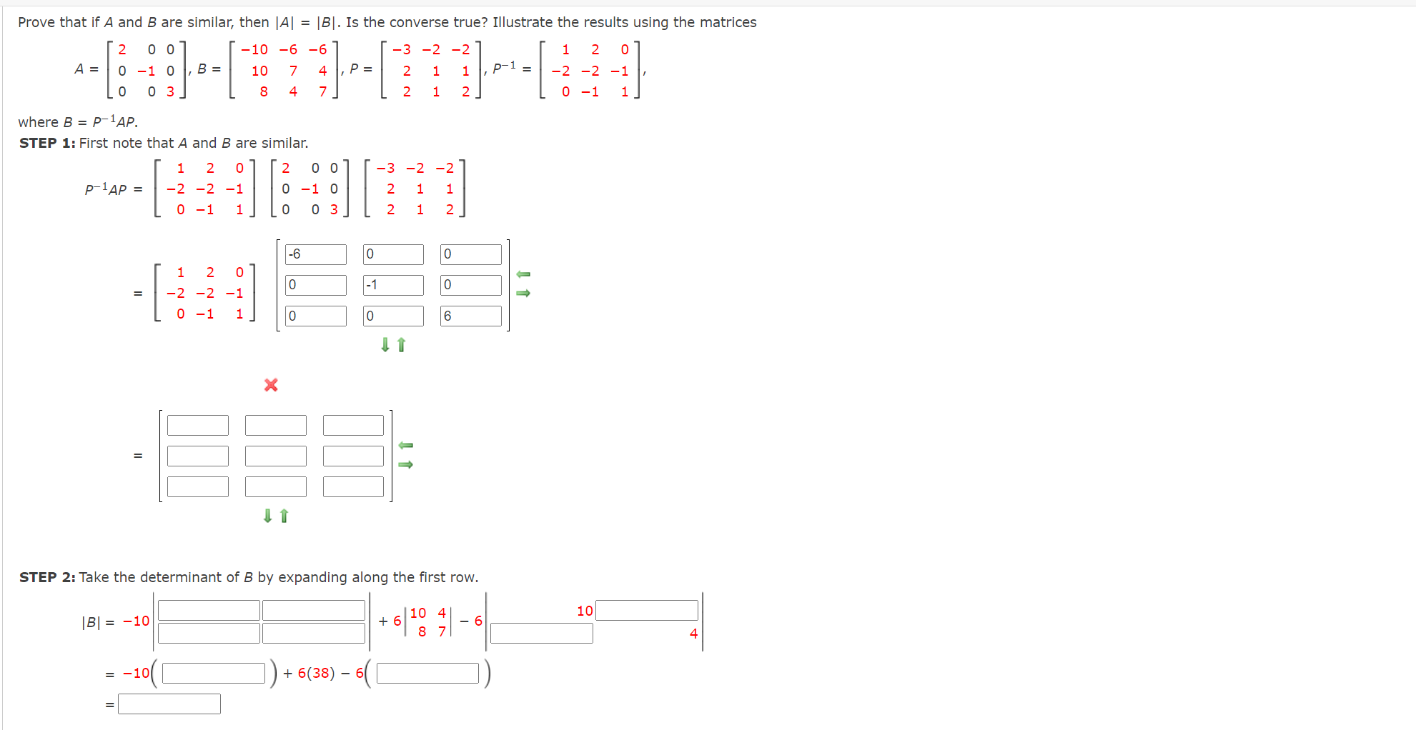 Solved Prove That If A And B Are Similar, Then ∣A∣=∣B∣. Is | Chegg.com