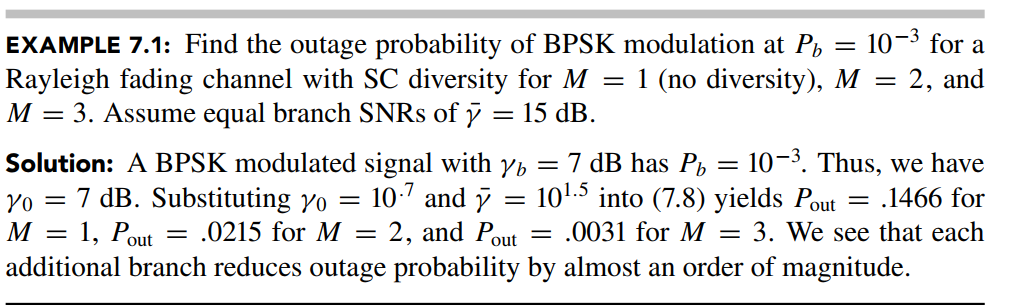 Solved Find The Outage Probability Of BPSK Modulation At Pb | Chegg.com