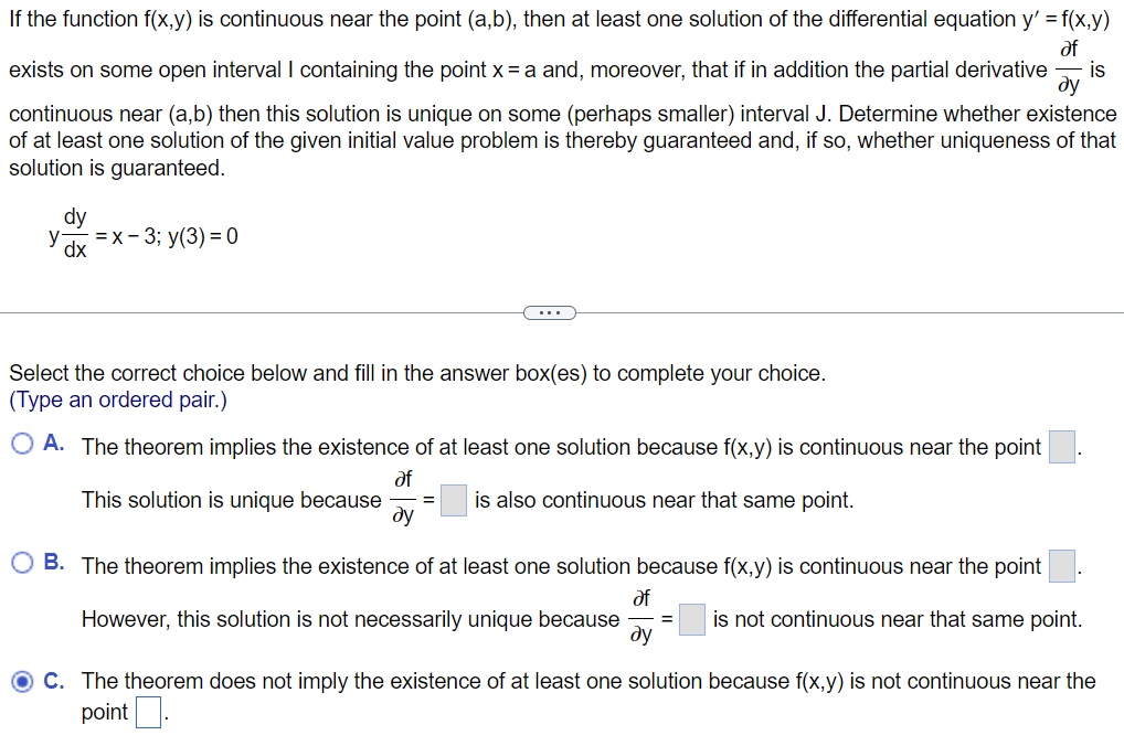 Solved if the function f x y is continuous near the point chegg