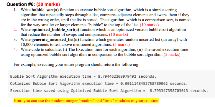 Bubble sort, basic and optimized solutions