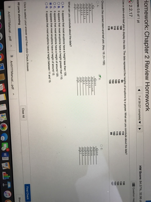 Solved Homework: Chapter 2 Review Homework 7 of 39 (37 | Chegg.com