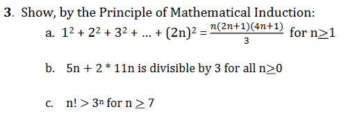 3 Show By The Principle Of Mathematical Induction Chegg Com