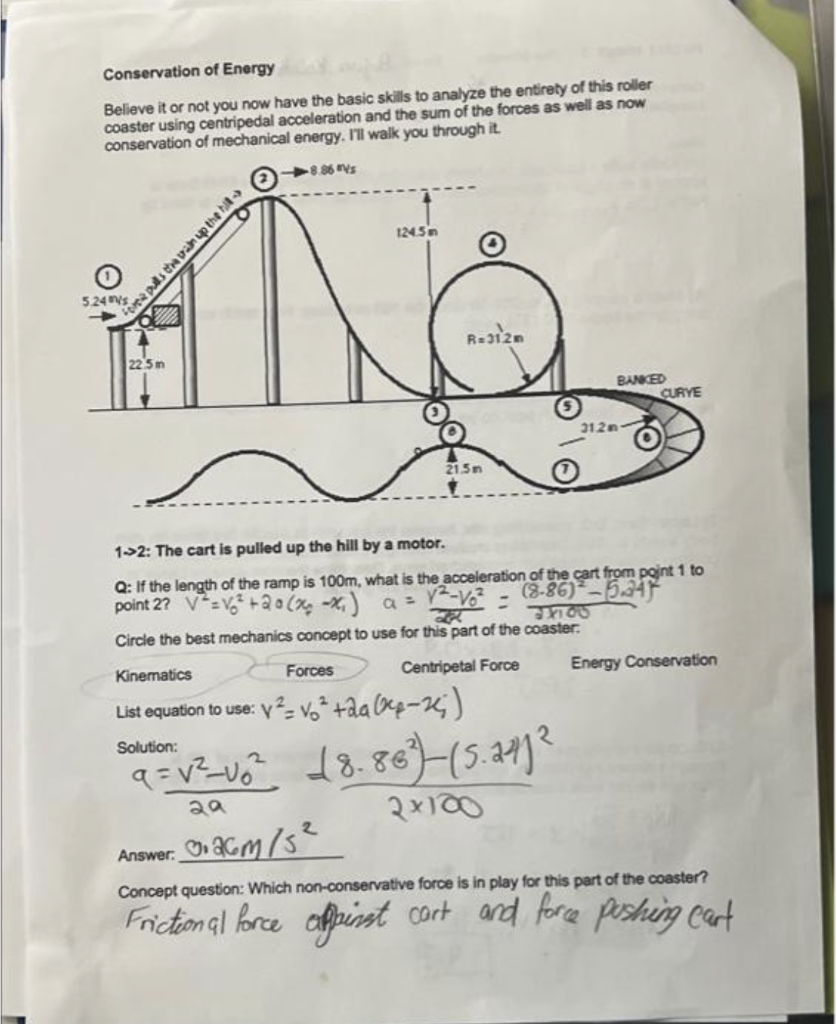 Solved Conservation of Energy Believe it or not you now have | Chegg.com