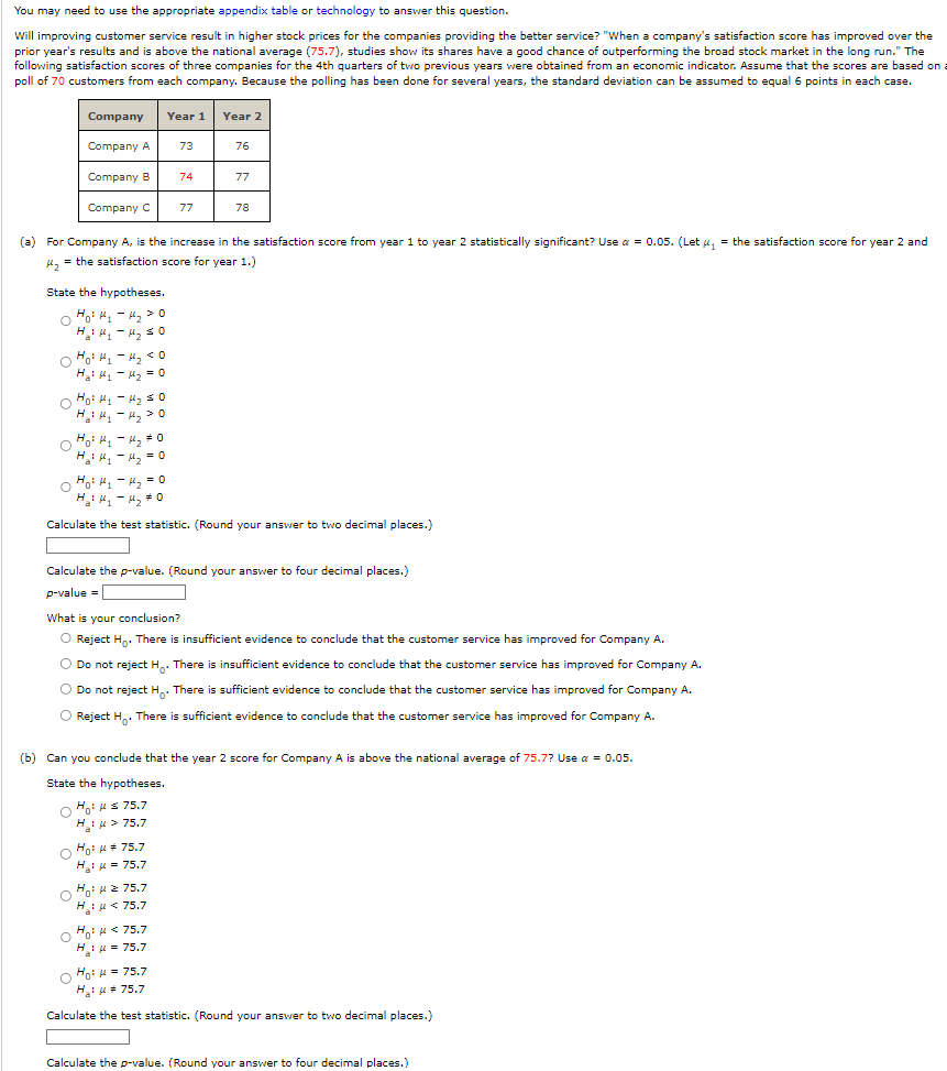 You may need to use the appropriate appendix table or | Chegg.com