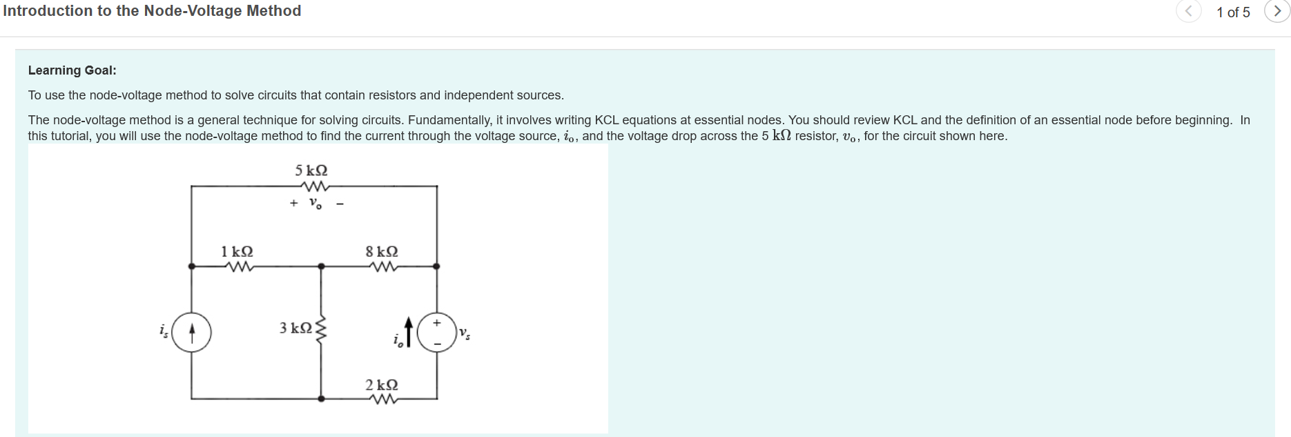 Solved Introduction to the Node-Voltage Method | Chegg.com