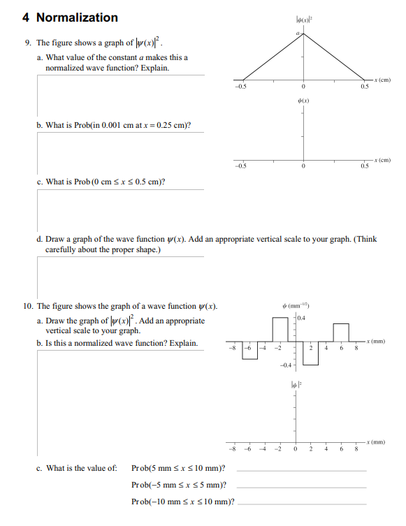 Solved d. Draw a graph of the wave function ψ(x). Add an | Chegg.com