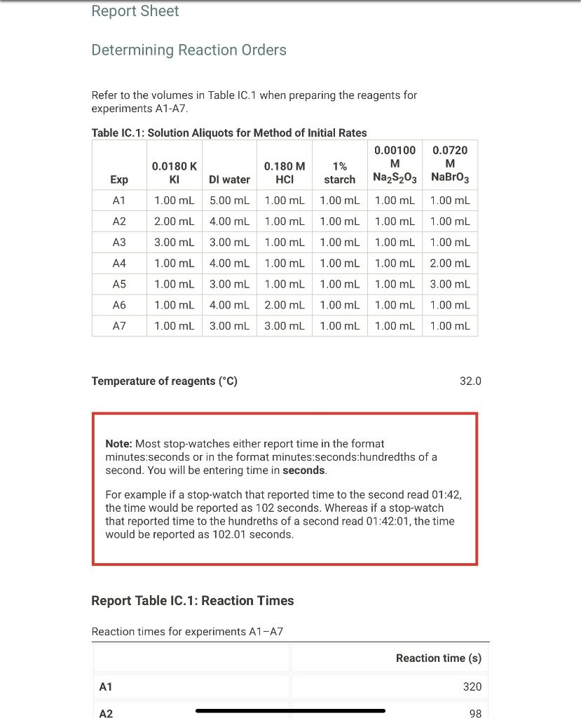 Refer to the volumes in Table IC.1 when preparing the | Chegg.com