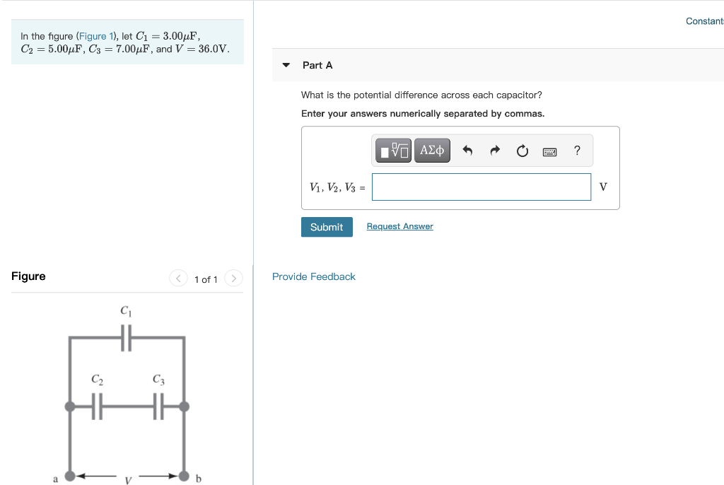 Solved Constant In the figure (Figure 1), let C1 = 3.00pF, | Chegg.com