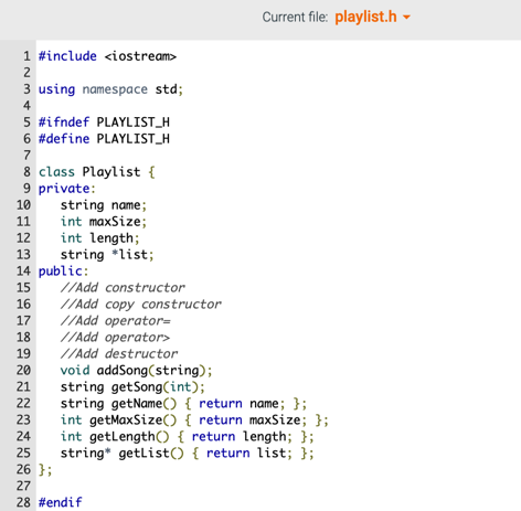 Solved In this exercise, you will have to complete the class | Chegg.com