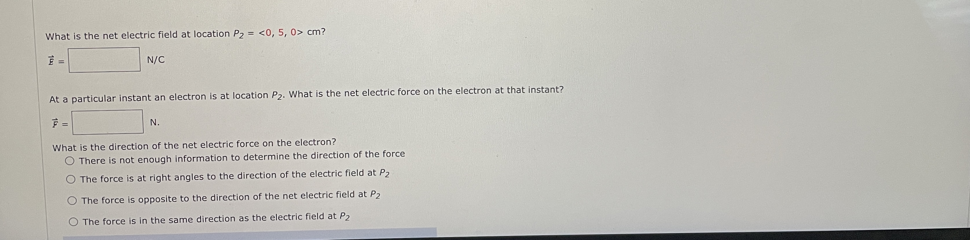 Solved P3= 3,0,0 cm. (The diagram below is not drawn exactly | Chegg.com