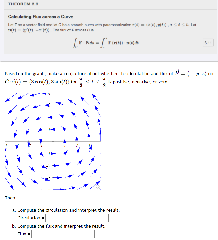 Solved THEOREM 6.6 Calculating Flux across a Curve Let F be | Chegg.com