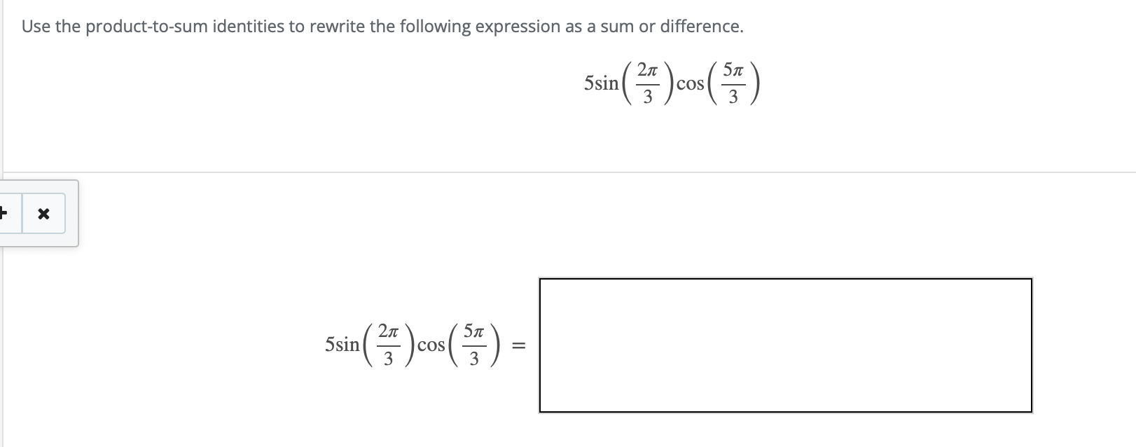 Solved Use the product-to-sum identities to rewrite the | Chegg.com