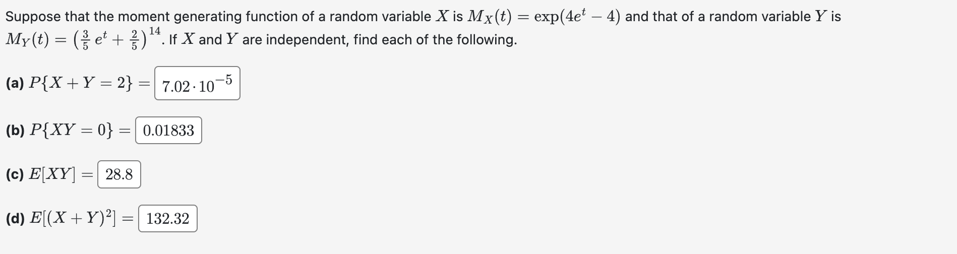 Solved Suppose That The Moment Generating Function Of A | Chegg.com