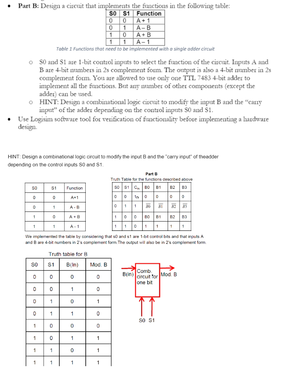 Solved Use Logisim to complete the following circuit.