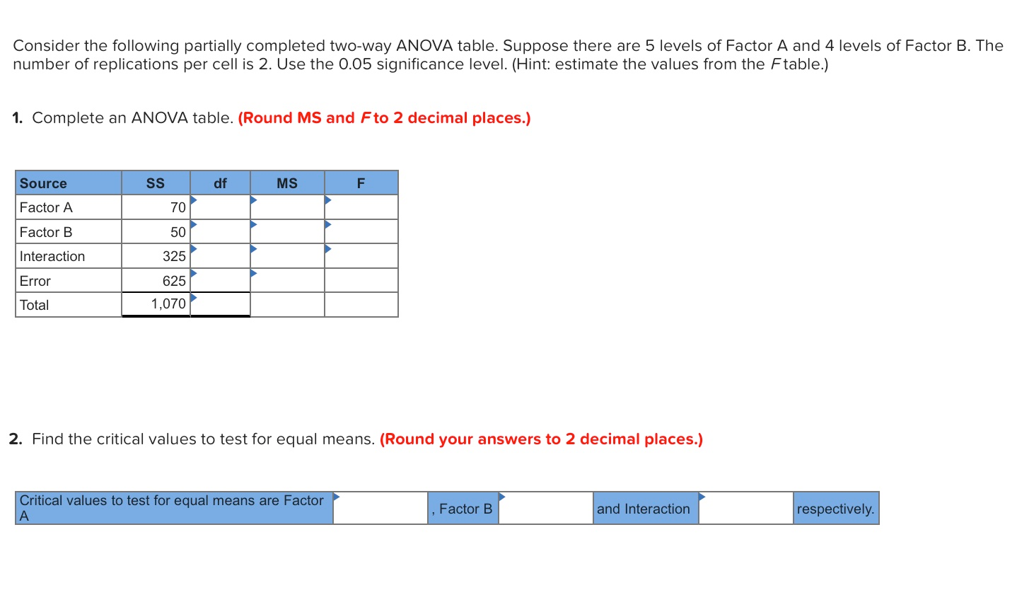 solved-consider-the-following-partially-completed-two-way-chegg