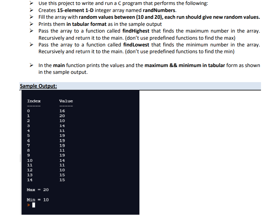 Solved Use this project to write and run a C program that | Chegg.com
