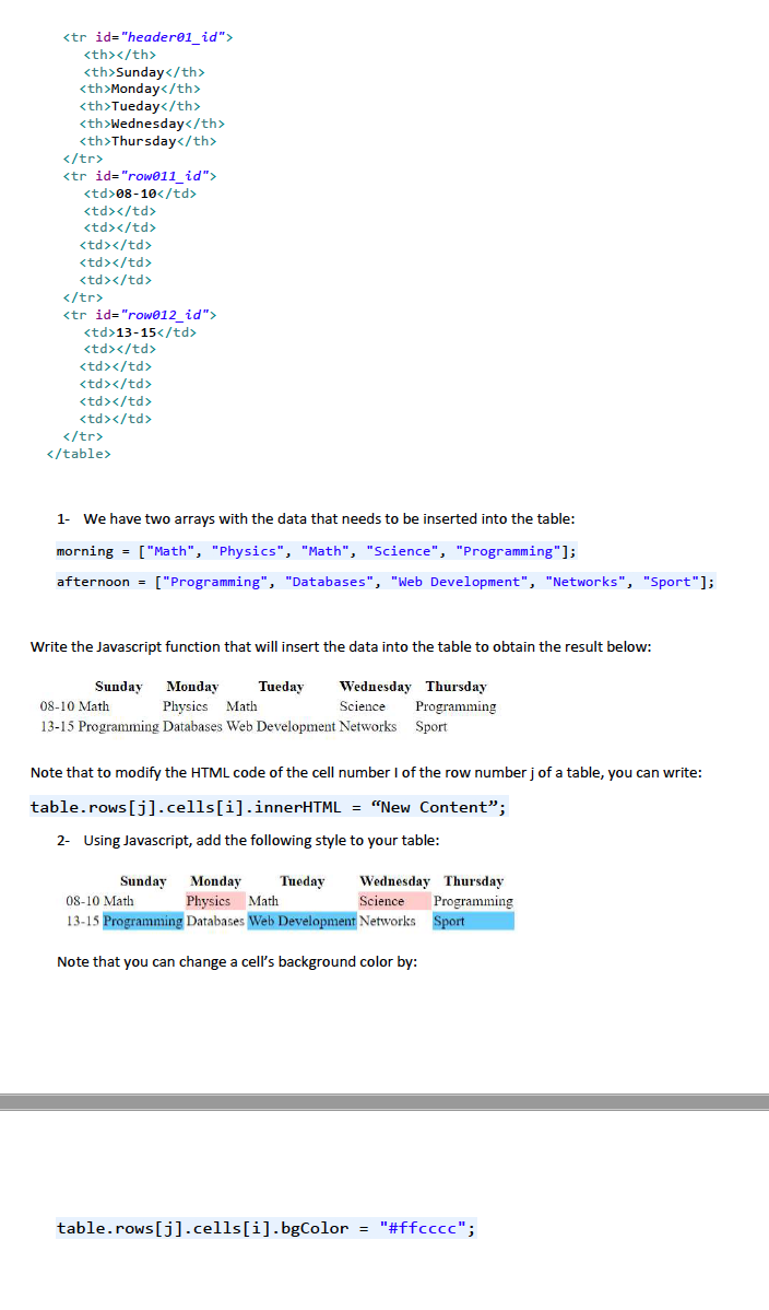 Solved Lab 6 Introduction to Javascript Problem A: The first | Chegg.com