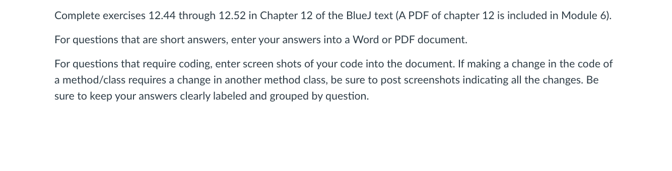 Complete exercises 12.44 through 12.52 in Chapter 12 | Chegg.com