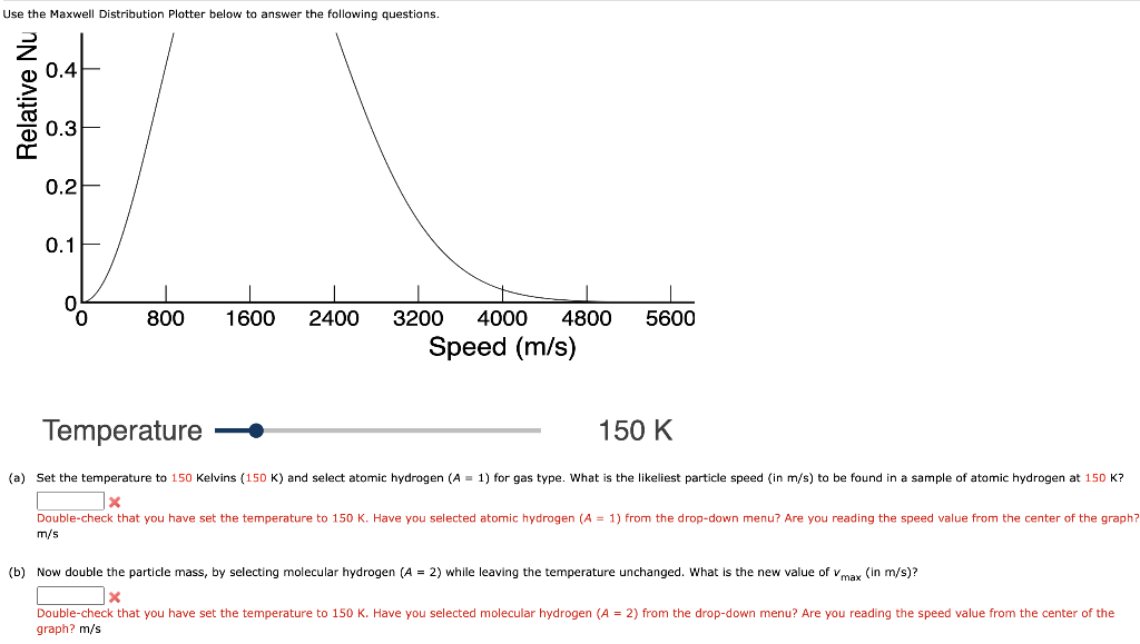 Solved use the maxwell distribution plotter below to answer chegg