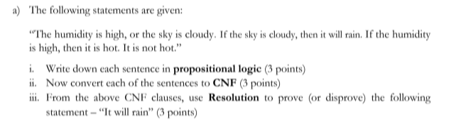 Solved A The Following Statements Are Given The Humidity Chegg Com