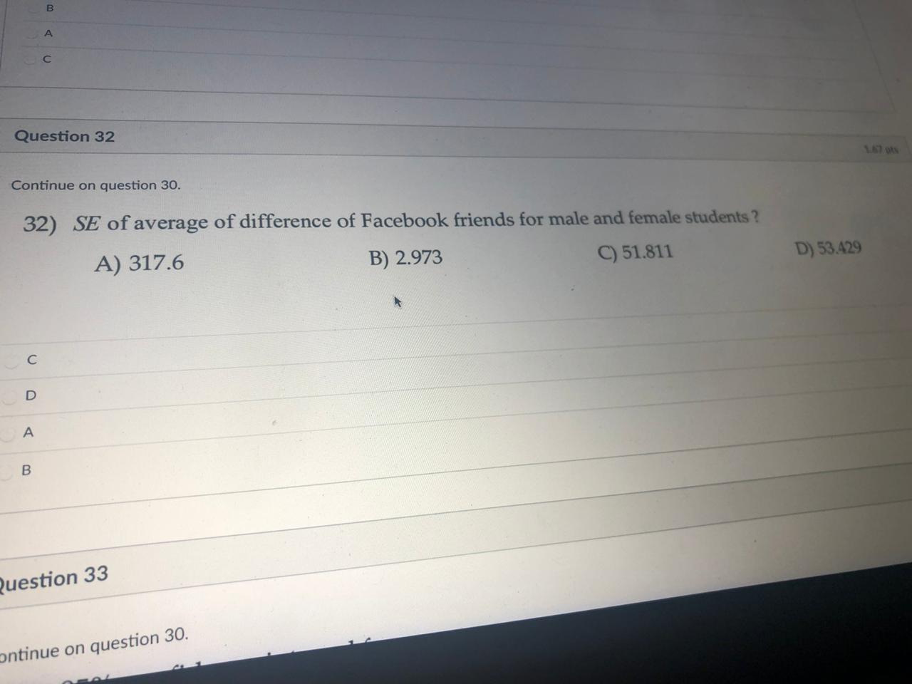 Solved Question 30 Use the following information for | Chegg.com