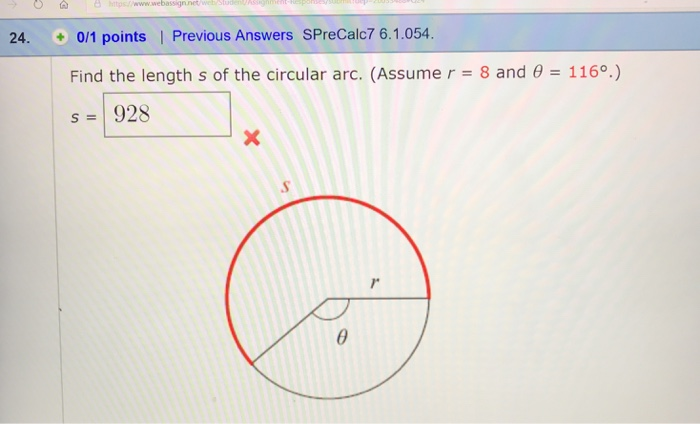 solved-find-the-length-s-of-the-circular-arc-assume-r-8-chegg