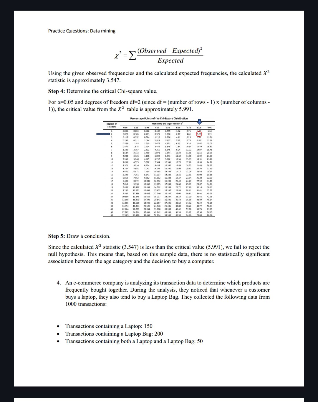 Solved Practice Questions: Data Mining 1. A Database Has 4 | Chegg.com