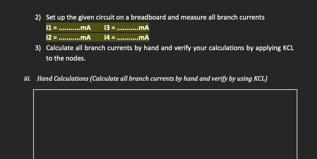 Solved B. Experimental Work B.1. Current Measurement | Chegg.com