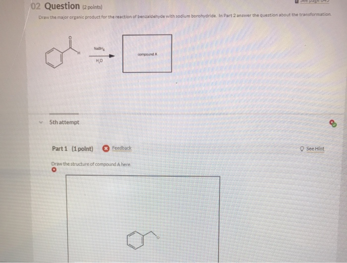 Solved 02 Question 12 points) Draw the major organic product | Chegg.com