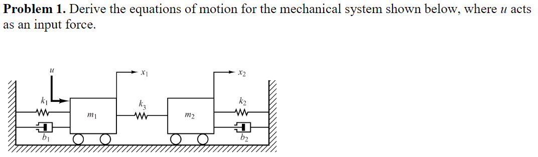 [solved] Problem 1 Derive The Equations Of Motion For Th