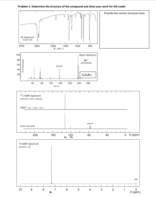 Solved Combined Spectroscopy Problems Worksheet 9 This