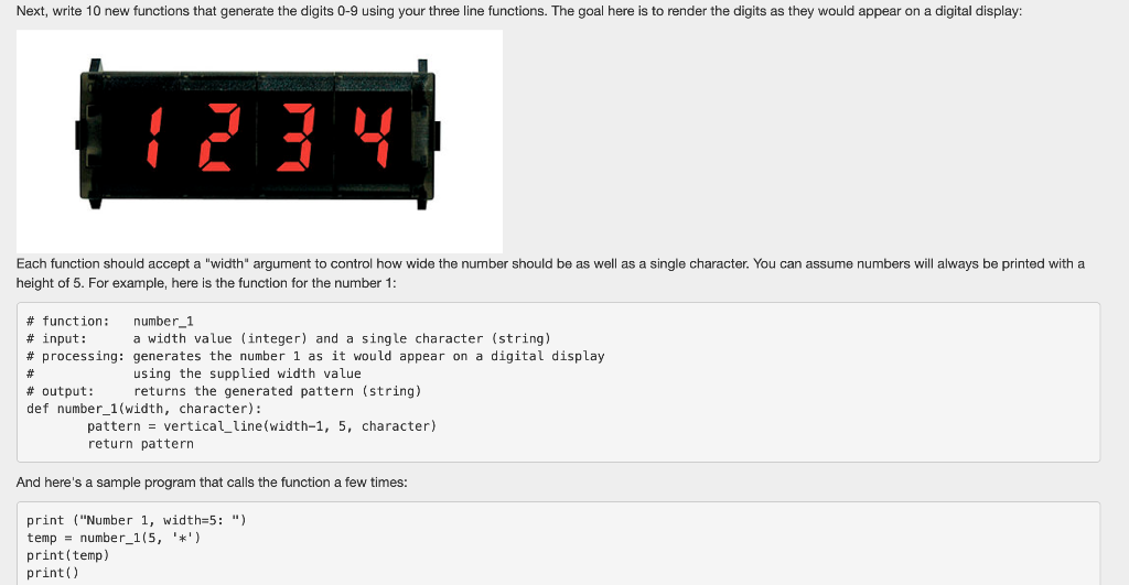 Solved Use python please! there is the three-line functions | Chegg.com